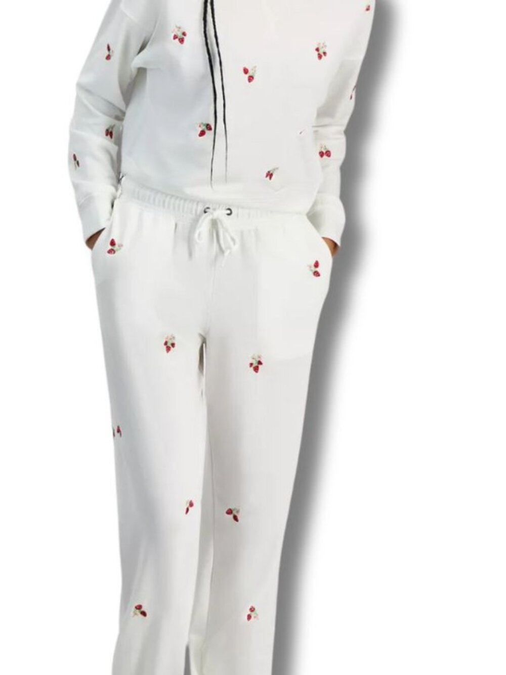Hippie Rose Strawberry Sweat Set White XS, S